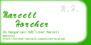 marcell horcher business card